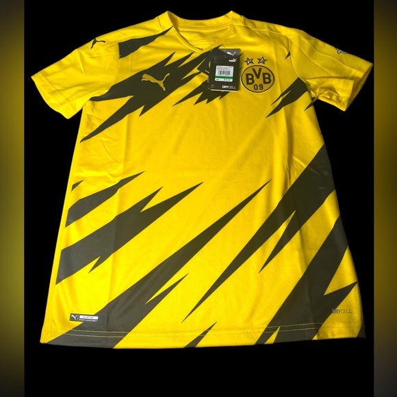 NWT $70 Puma Borussia Dortmund BVB Yellow Soccer Jersey Youth Size L (13-14Y) - Picture 2 of 10